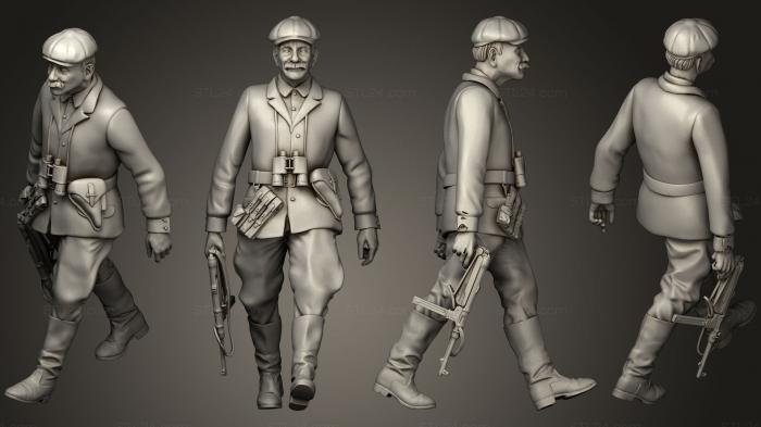 Military figurines (partisans3, STKW_0490) 3D models for cnc